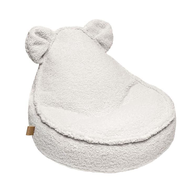 Pouf Orso Per Bambini In Corduroy | Ecru, Morbido E Lavabile | 67x58 Cm