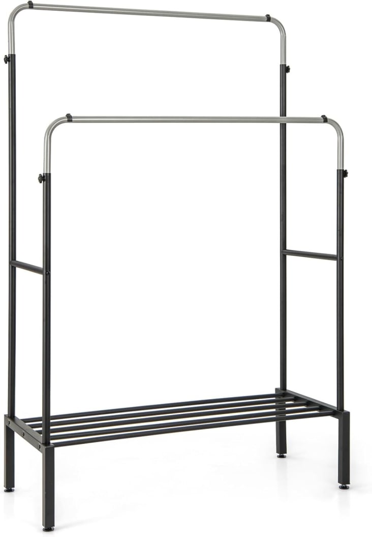 Tringle à Vêtements Réglable En Métal Robuste Alipis - Étendoir Poteau Placard Télescopique Bleu