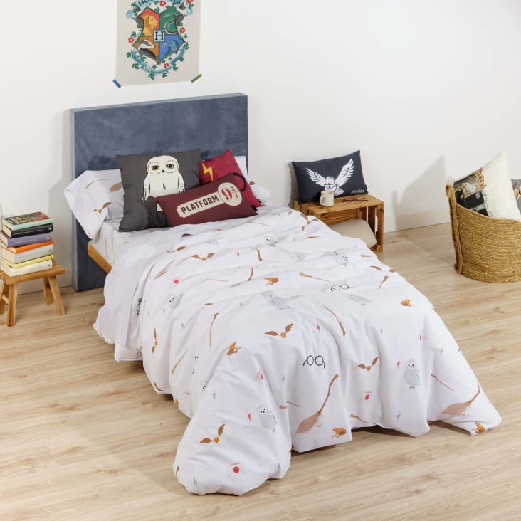 Funda Nórdica Harry Potter 100% Algodón - Modelo Waiting Letter, Tamaño 140x200 Cm | Para Cama Individual, Coleccionables