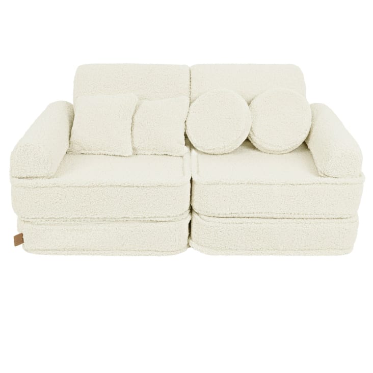 Canapé Enfant Modulable Rose - Convertible En Chauffeuse Ou Lit - Pliable Pour Chambre Ou Salle De Jeux