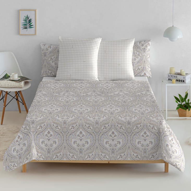 Sábana Encimera Gris Oscuro 260 X 270 Cm – Paduana Suave 50% Algodón – Ideal Para Cama De 180