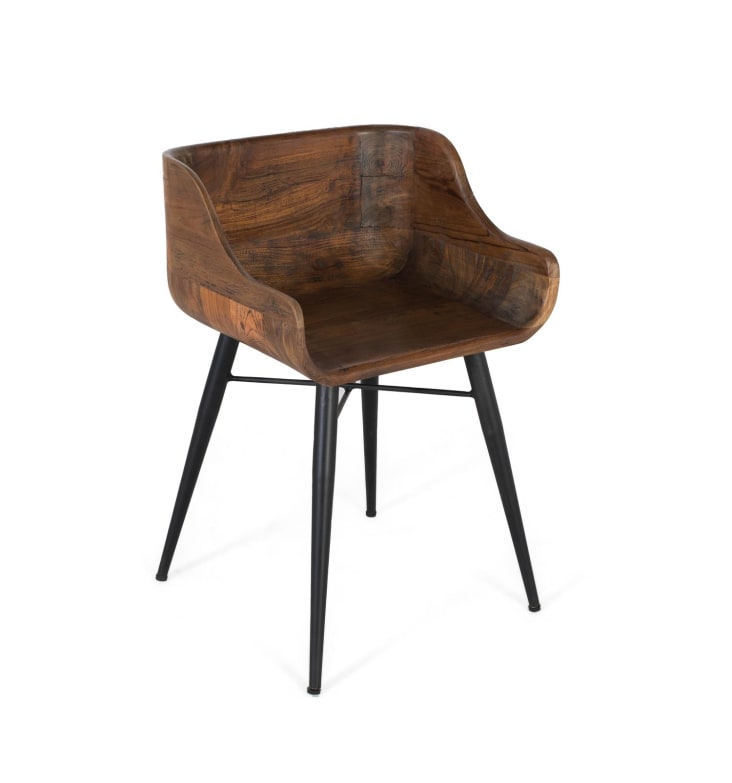 Banc tronc d'arbre – 210 cm – Bois de Suar – structure en acier