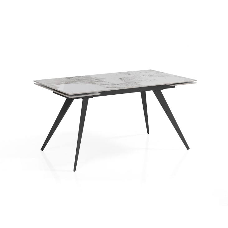 Tavolo allungabile ceramica Marmo Onice Grigio 75x81x140/200 cm, sala ...