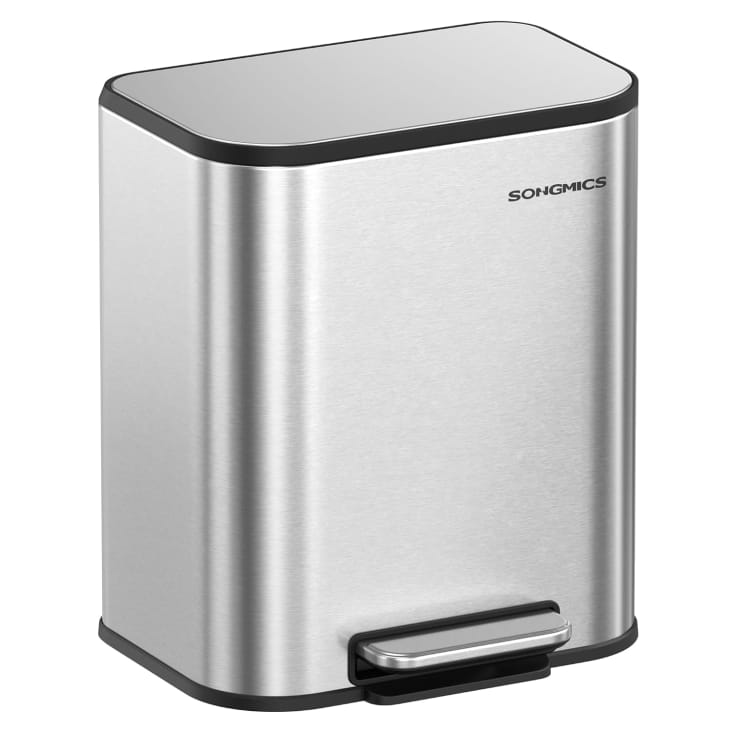 Pattumiera A Pedale 50 Litri Argento - Cestino Metallico Con Coperchio Soft-close, Secchio Interno Estraibile - Foto 11