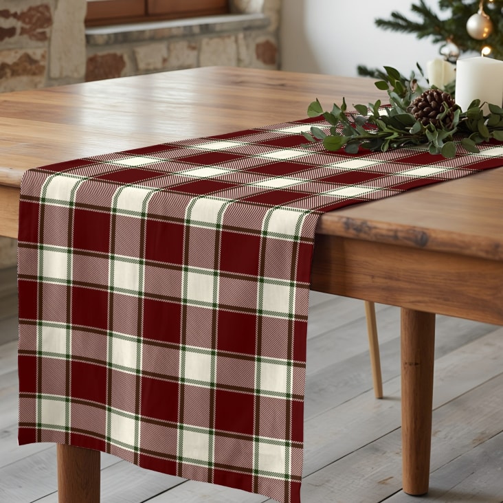 Chemin de table en coton Citrons 40 x 150 cm