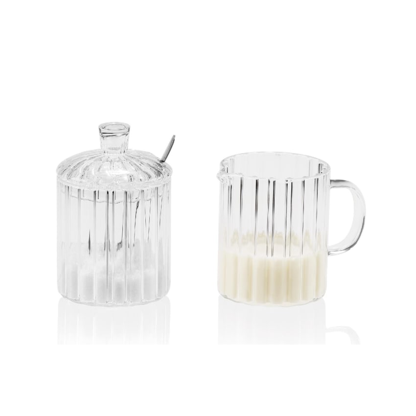 Pot à Lait En Verre Transparent 400 Ml - Verseur Et Poignée, Design Pratique - Pour Lait, Crème, Sirop