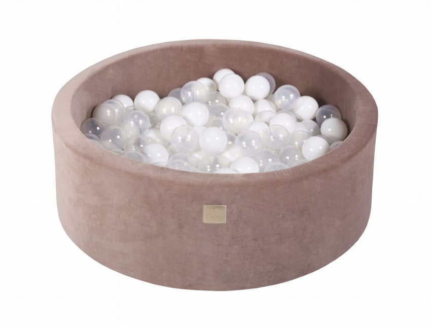 Piscine à Balles MISIOO 90x30 Cm Velours Côtelé Beige 200 Balles - Jeux - Jouets