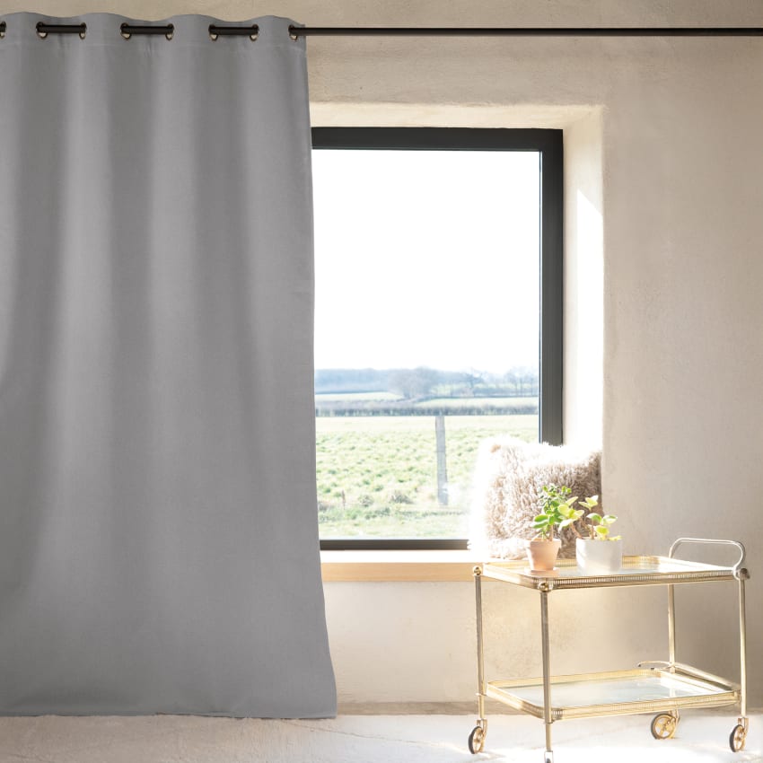 Rideau Occultant Thermique 250 X 300 Cm – Isolation Phonique & Anti-Bruit – Tissu Épais 3 Couches – Lavable Machine – Gris – Pour Chambre & Salon