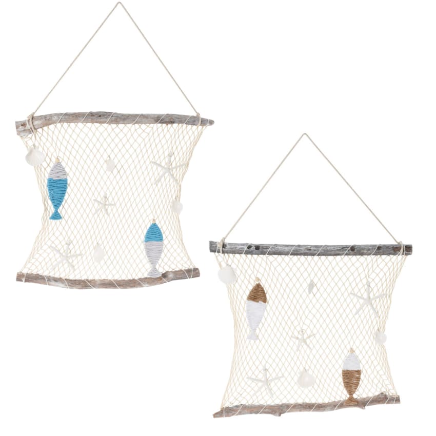Lot De 10 Poissons En Bois Décoratifs Muraux De Plage Vintage Avec Colle à Pois, Décorations Murales Nautiques Exquises Et Romantiques, Pour