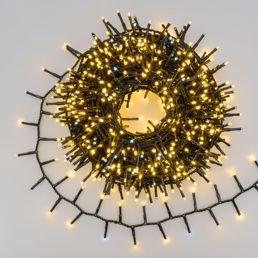 Gnomo, catena luminosa in miniatura, 2 m, accessorio per gnomo, catena luminosa con gnomo, accessorio per la casa delle bambole, accessorio in miniatura