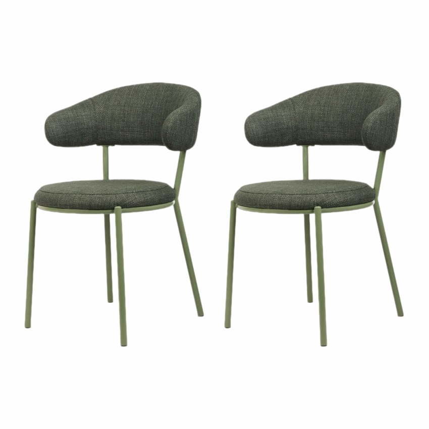 Pack 4 sedie da pranzo in ciniglia Markina SKLUM Bianco