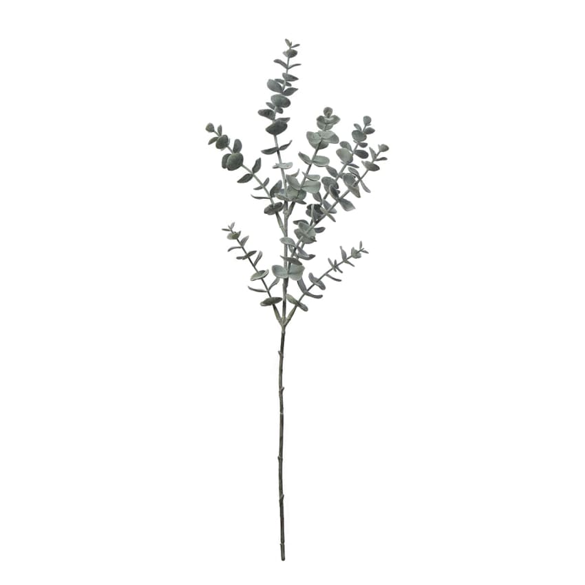 Elements Composizione Di Eucalipto Artificiale In Vaso Di Vetro – Pianta Finta Realistica, Verde, H44 Cm