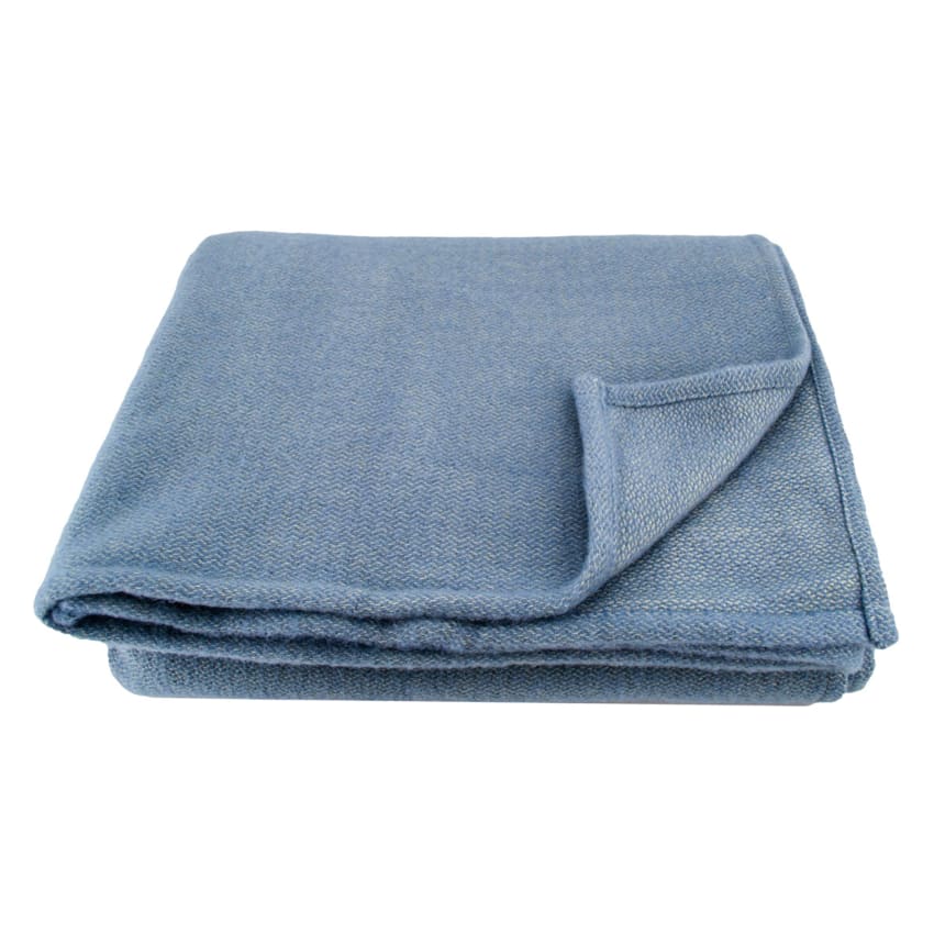 Couverture polaire plaid intégral avec manches et poche - Adulte 210 x 140 cm - Bleu - Vivezen