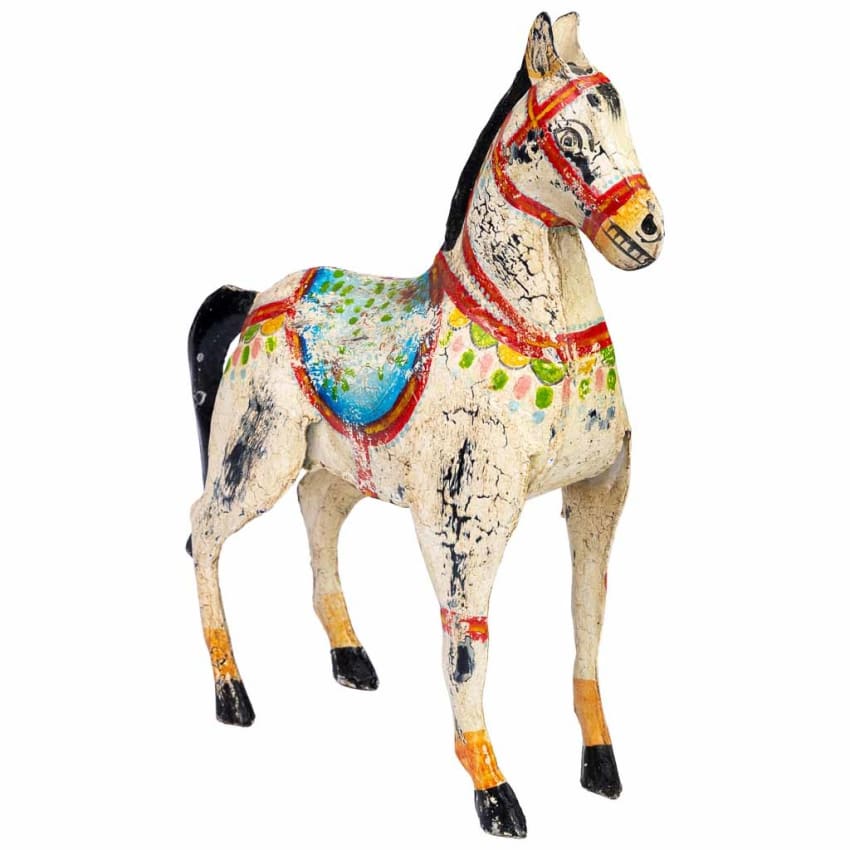 Étrier Ancien En Fer Forgé Main, Rustique, Forme Cavallo/pagaia, Vintage Inde, 1900-1940