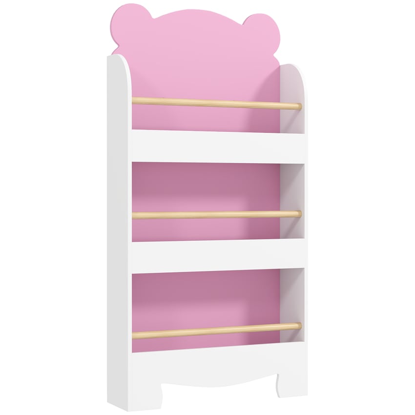 Libreria A 3 Ripiani Libreria Per Bambini Camera Di Particelle Con Scatole In Tessuto Non Tessuto Bianco Darlot 86283710