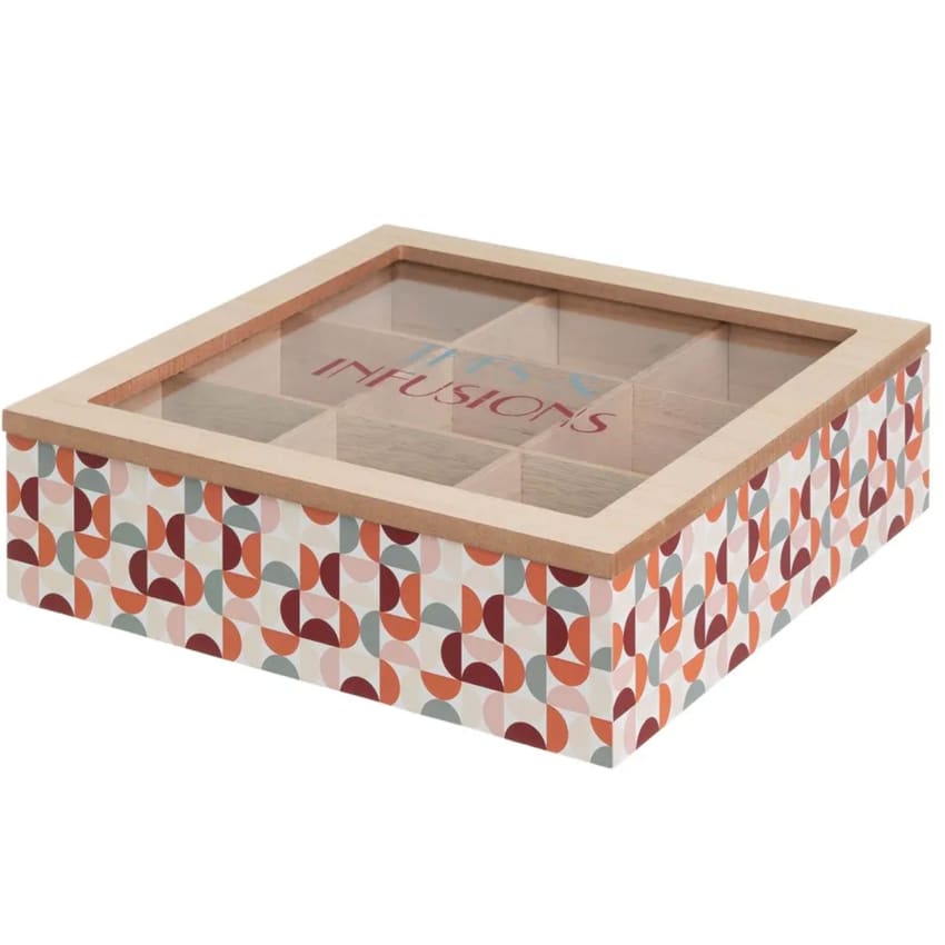 Bredemeijer Coffret à thé noir avec 6 boîtes 184009