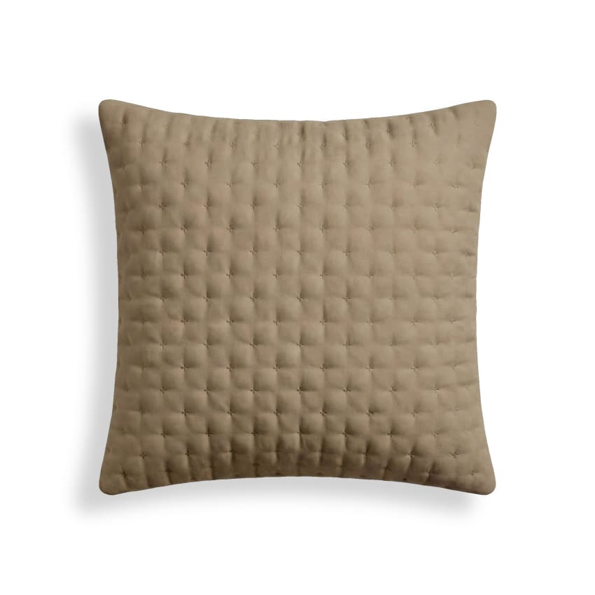 Stepp-Kissenbezug einfarbig Braun 65x65 cm Pure