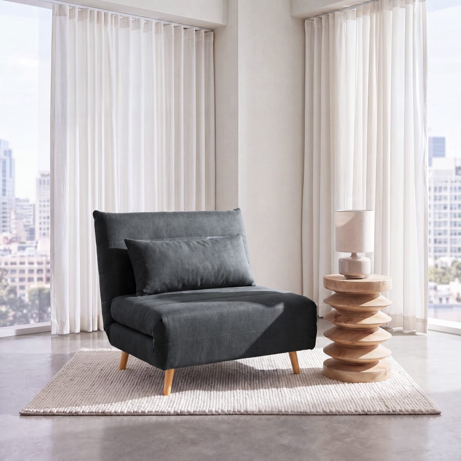 Canapé Nio Maisons du Monde, coloris clic-clac gris anthracite