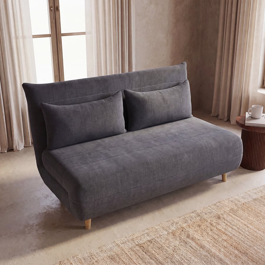 Canapé Nio Maisons du Monde, coloris clic-clac gris anthracite