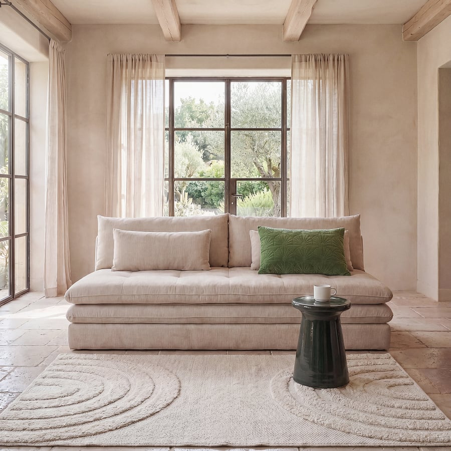 Canapé Clio Maisons du Monde, coloris beige