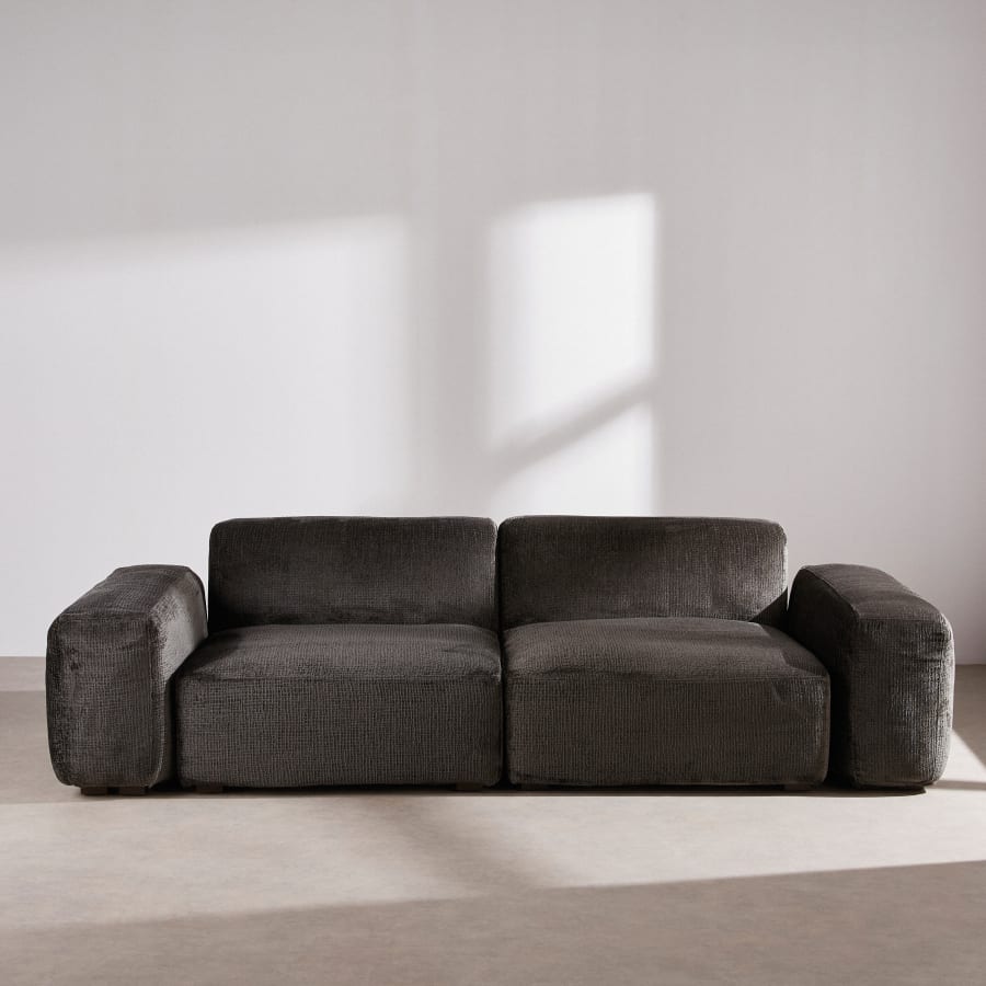 Canapé Apache Maisons du Monde, coloris déhoussable noir charbon