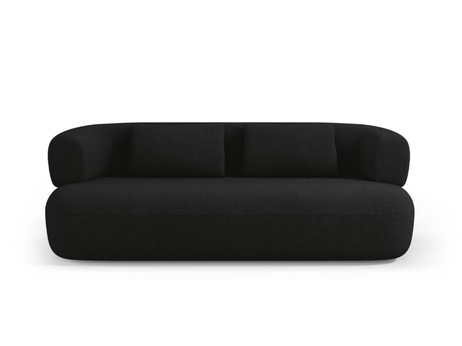 Canapé Jenny Micadoni Home, coloris bouclé noir