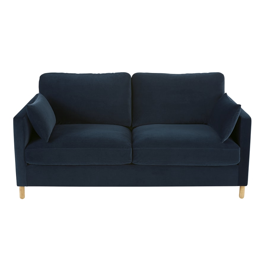 Canapé Julian Maisons du Monde, coloris velours bleu nuit