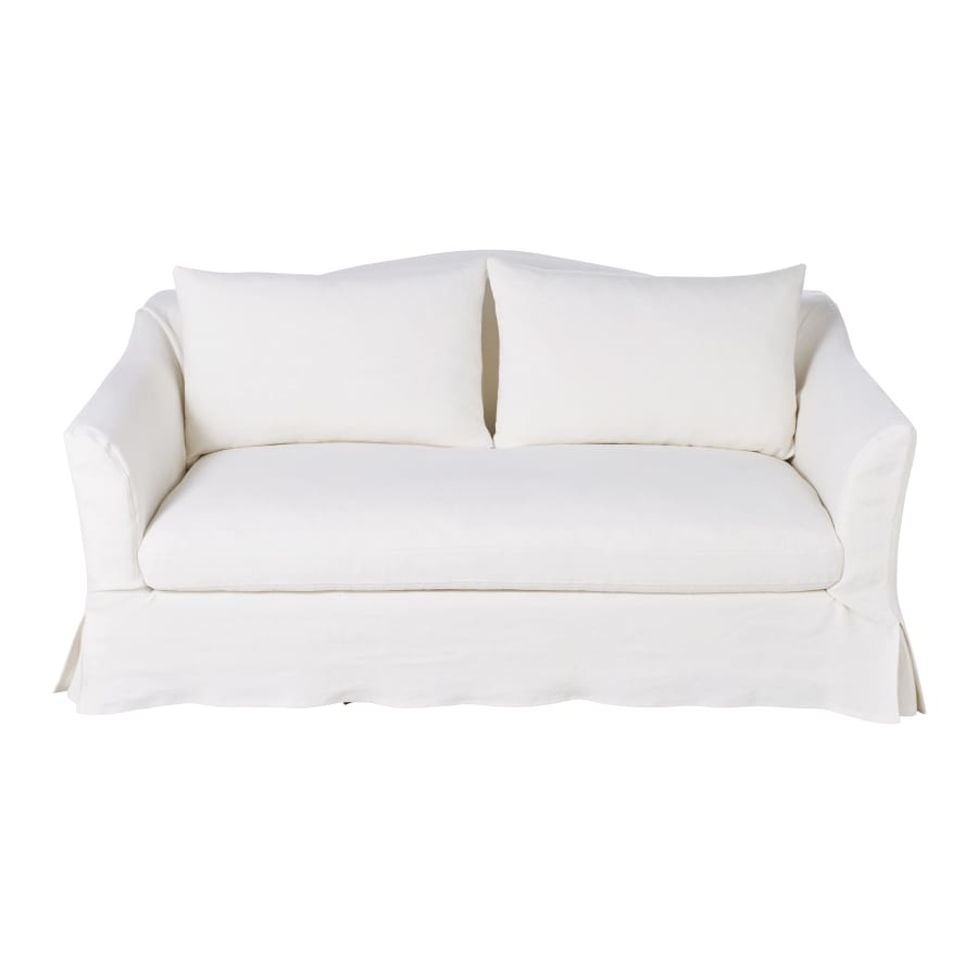 Canapé Anaelle Maisons du Monde, coloris lin supérieur blanc