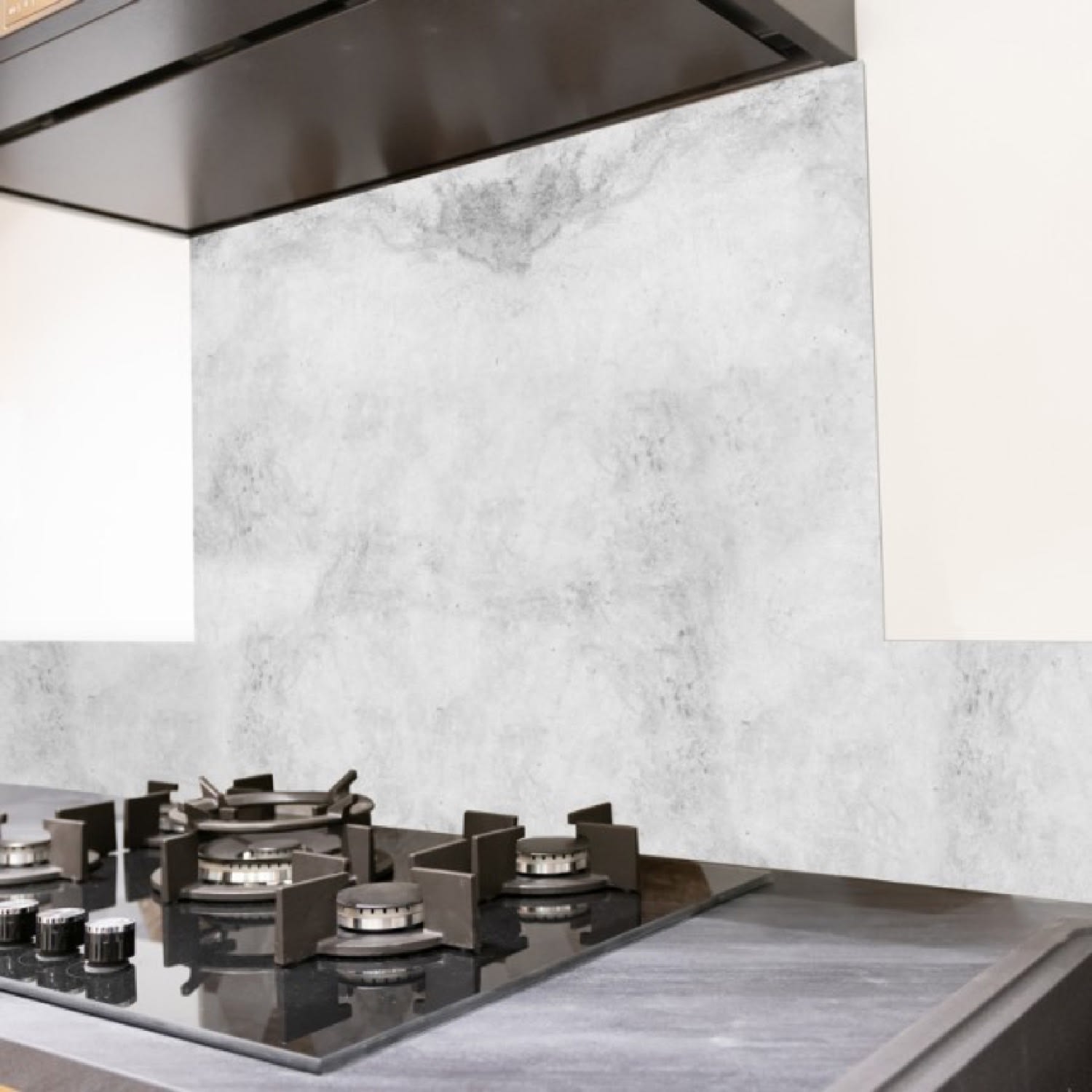 Paraschizzi cucina, in alluminio : L 60cm x H 70cm - Grigio BETON CLAIR