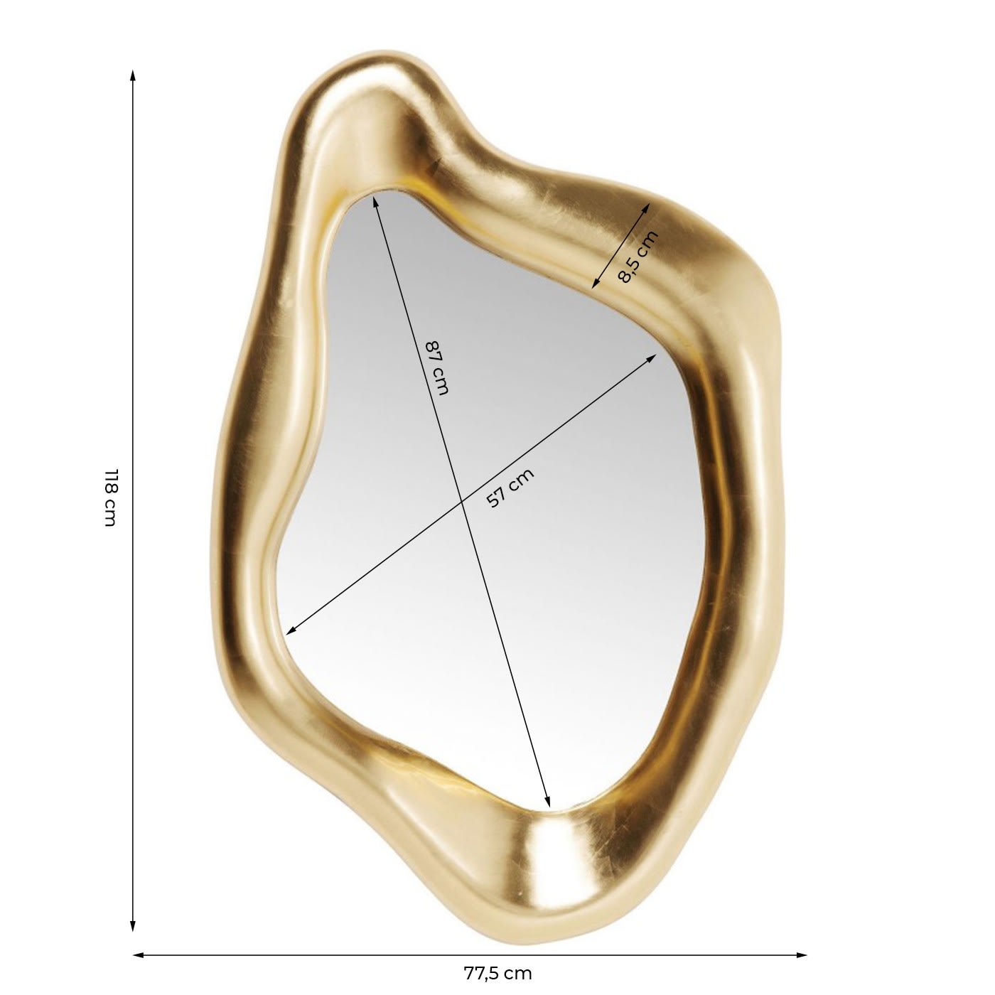 Espejo dorado 119x76 Hologram