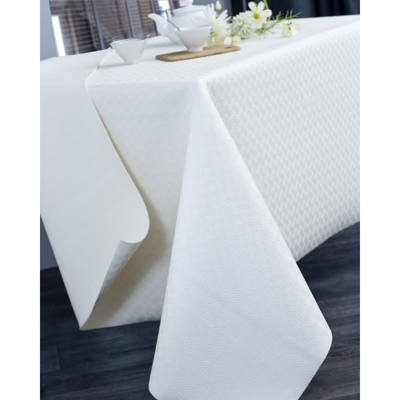 Protège-table Bulgomme® PVC uni blanc - 135x180cm, rectangulaire