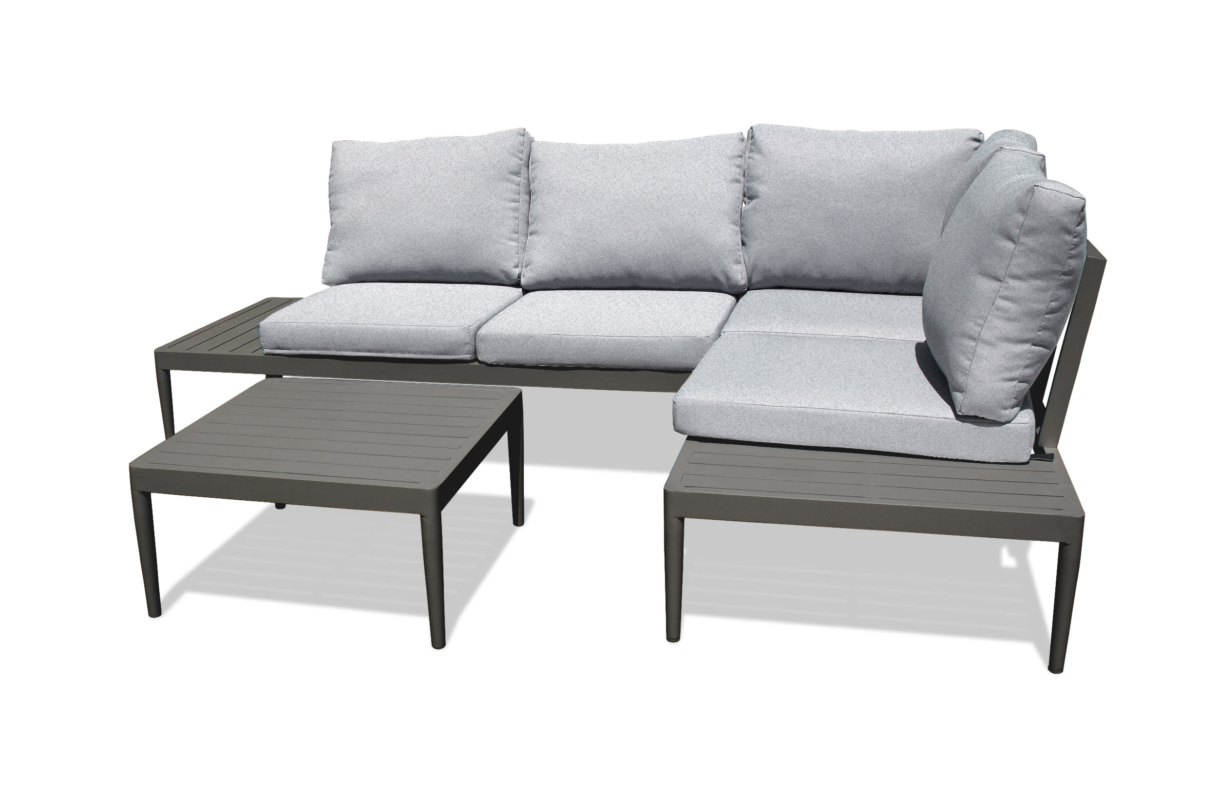 Set de muebles de jardín FALKENBERG 4 plazas gris