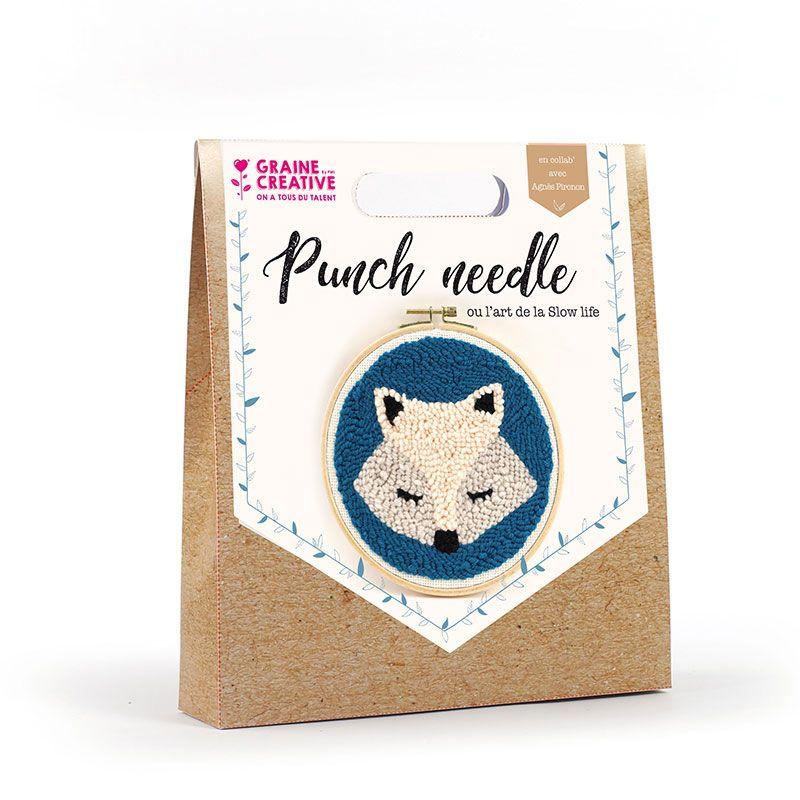 Kit da ricamo Punch needle modello Volpe 20 cm per decorazione DIY - Perles  & Co