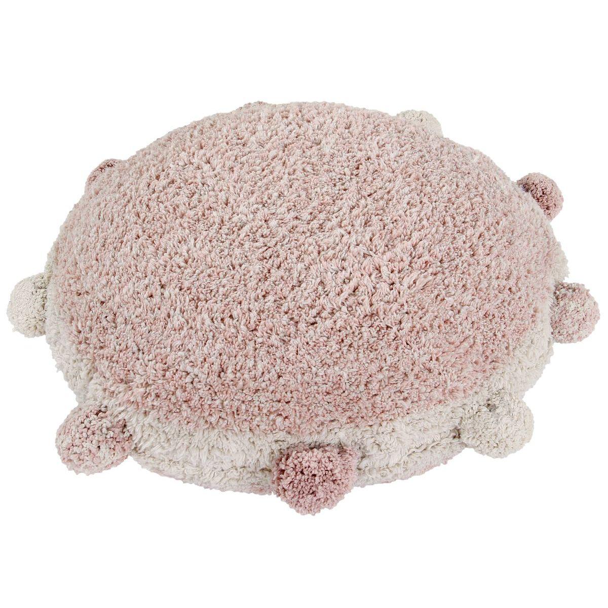 Nobodinoz Cuscino Rotondo Trapuntato Sitges, Rosa - 45 cm - Cotone