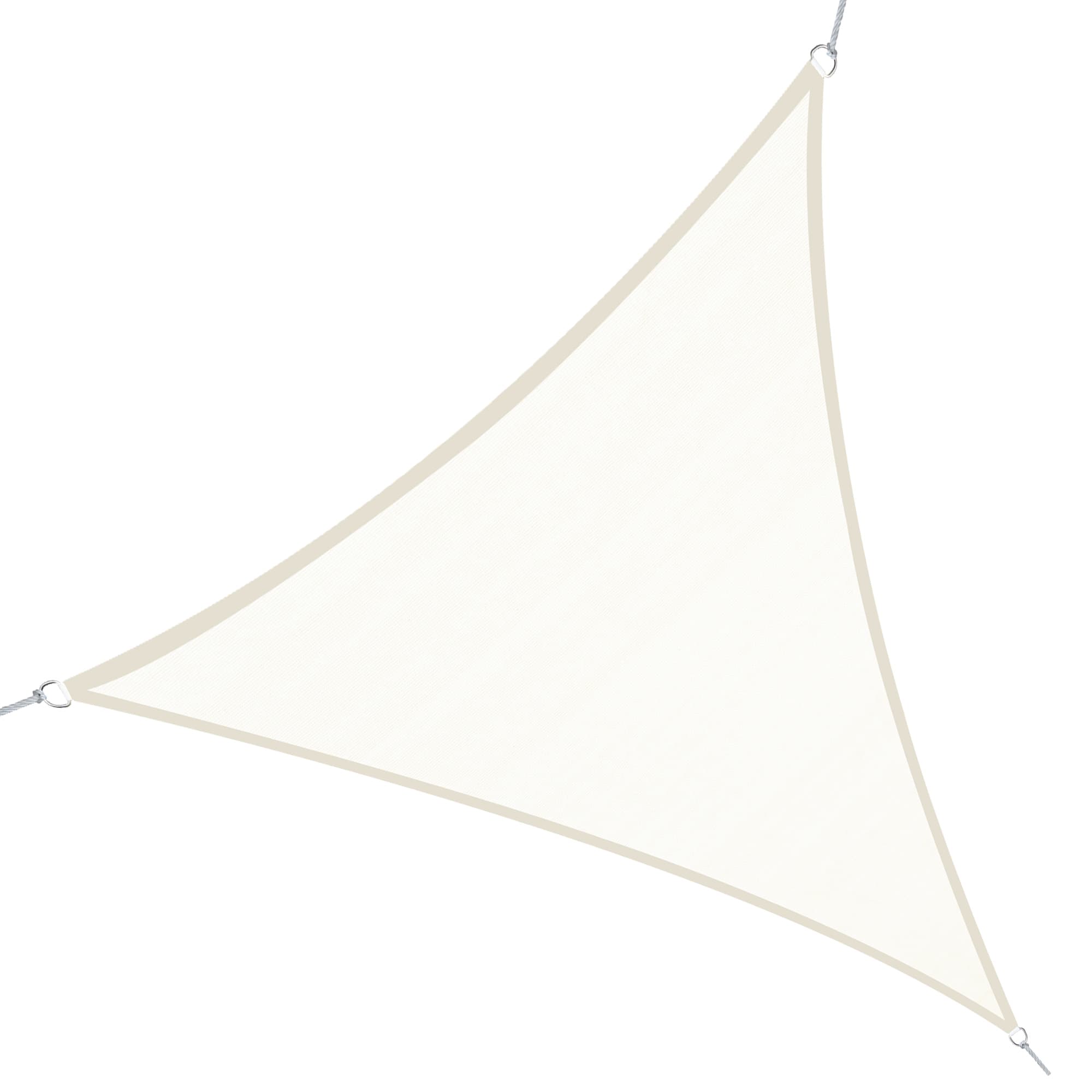 Toldo vela triangular color blanco + kit de instalación