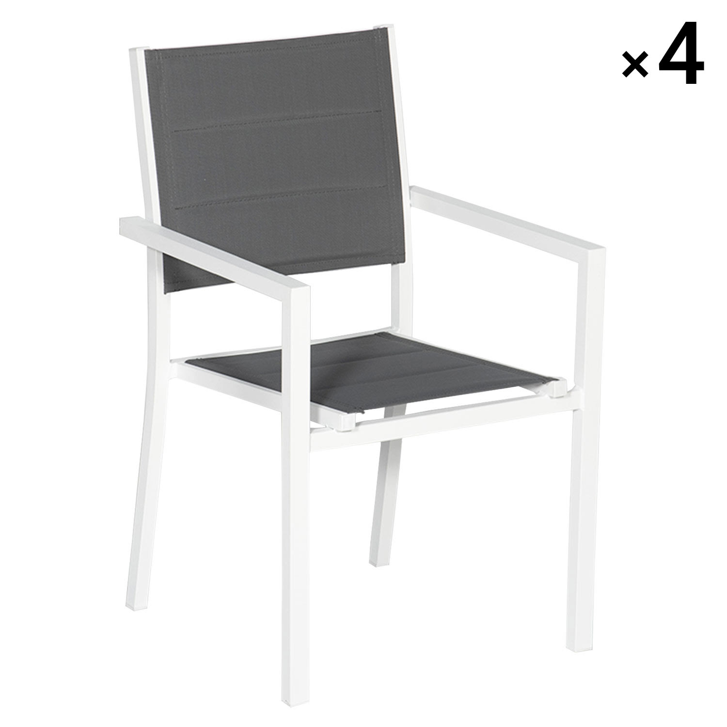 Set 4 sedie imbottite moderne Dimitra Grey