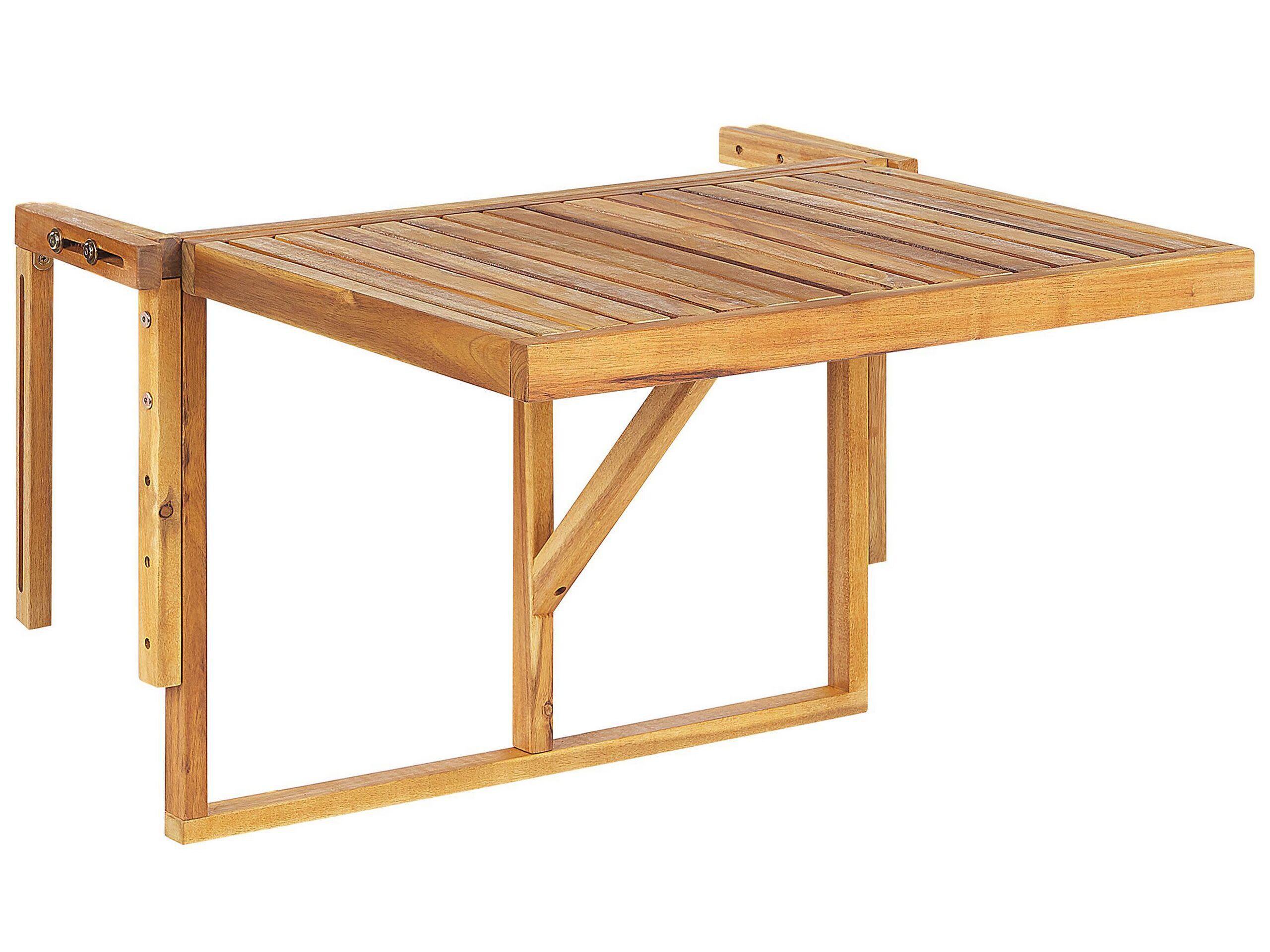 Tavolino sospeso da balcone 60 x 40 cm legno chiaro