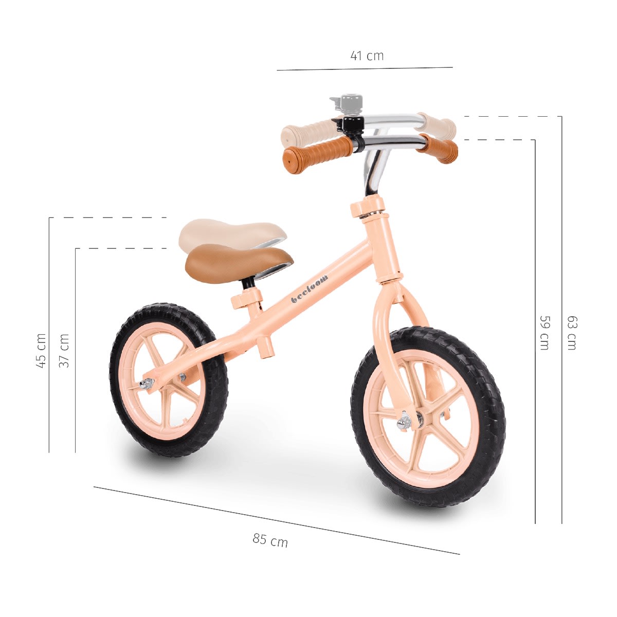 Vélo sans pédale pour enfants en aluminium rose