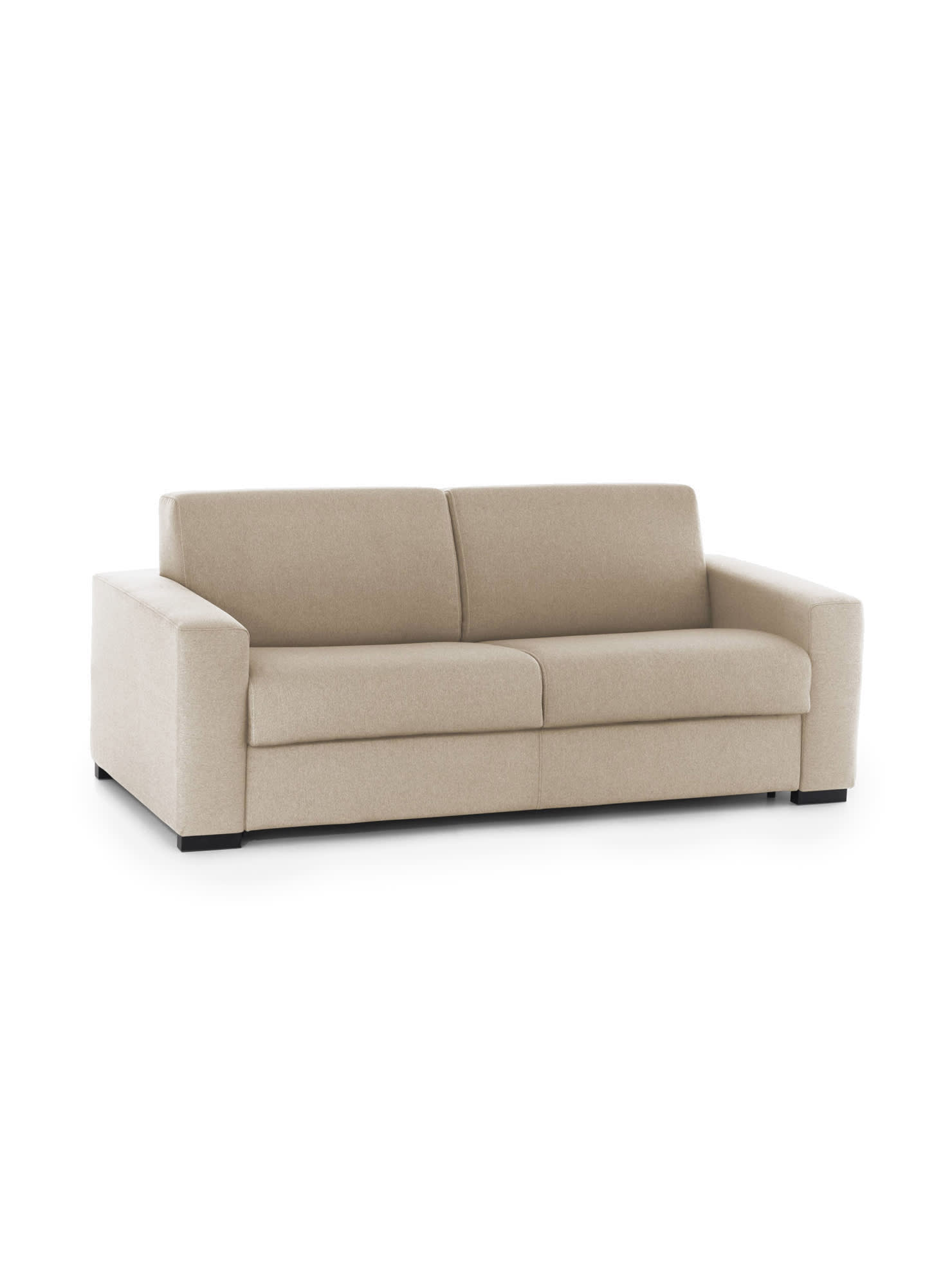 Divano letto 2 posti in tessuto beige ALEXIS