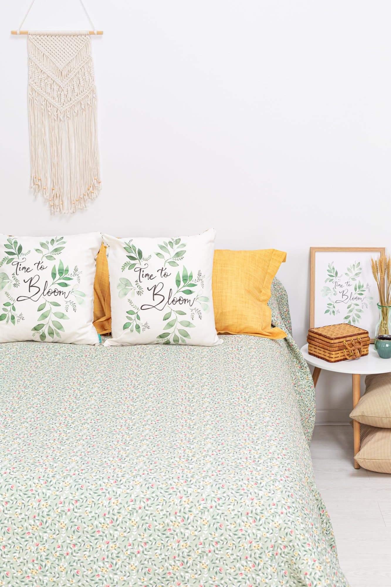 Copriletto Flores Liberty 280x280 (Letto 180) cm Verde Botánica