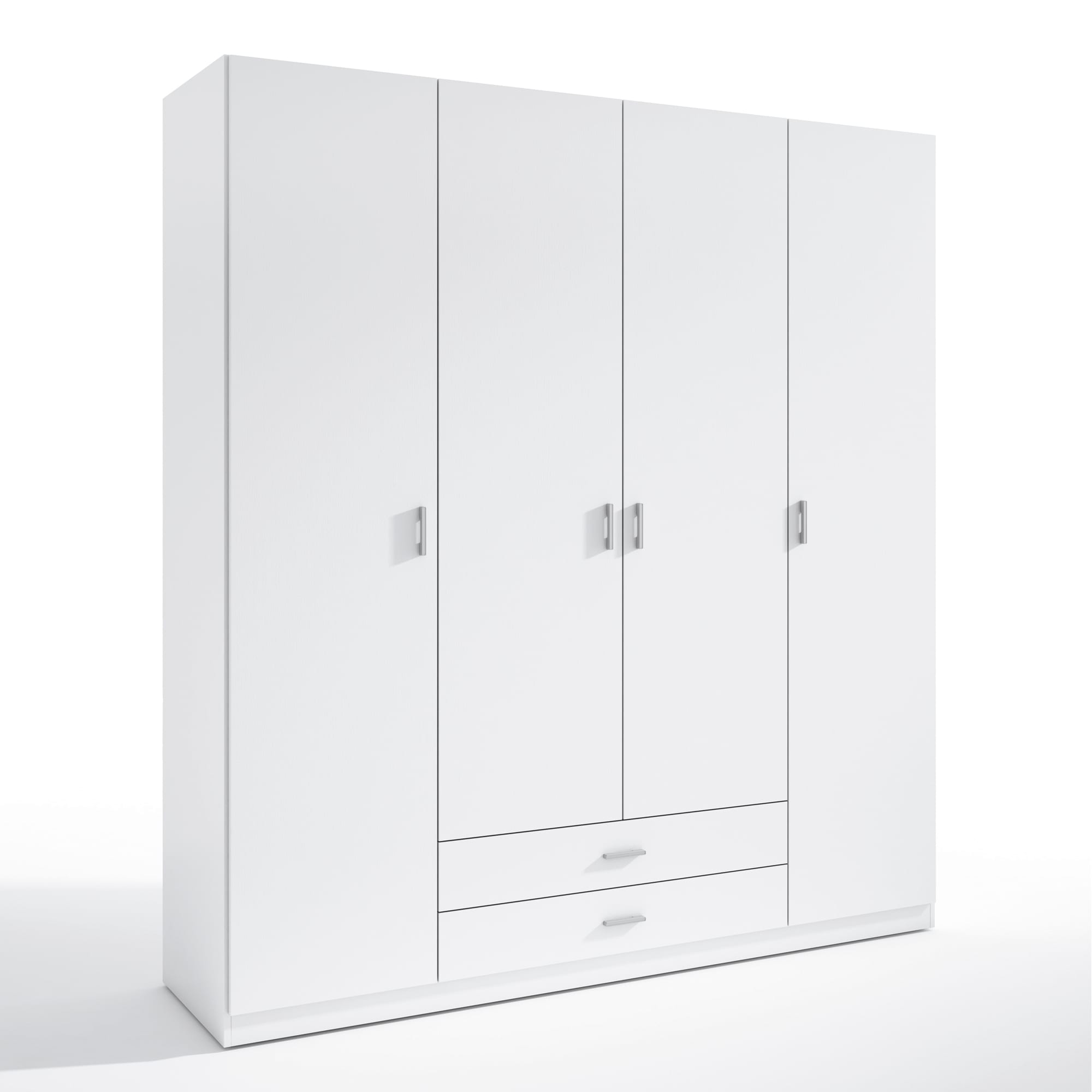 Armario ropero puertas 2 cajones color blanco, 198 cm longitud ALTEA | Maisons du Monde