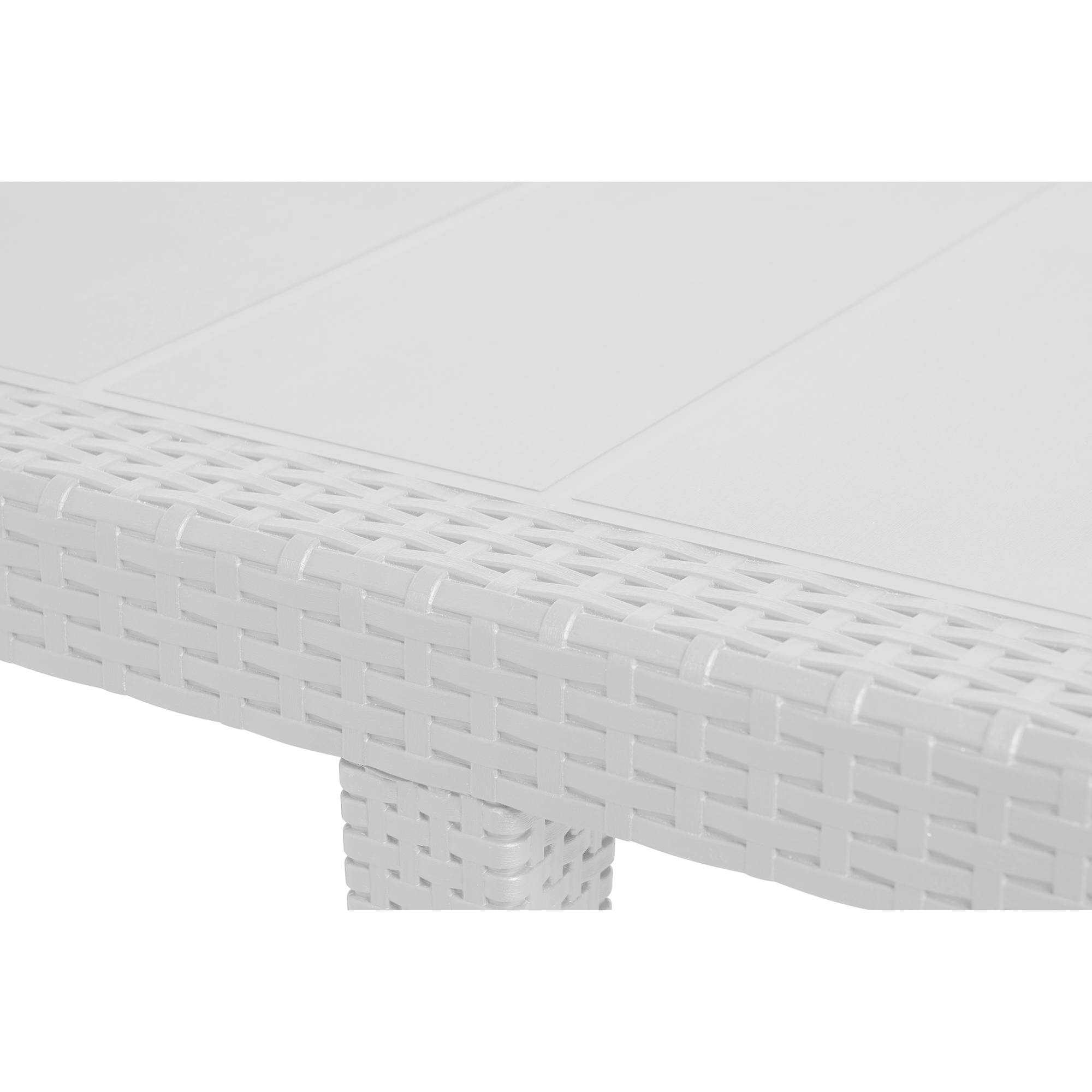 Tavolo da esterno allungabile in pvc bianco 150x90h73 cm ROMA