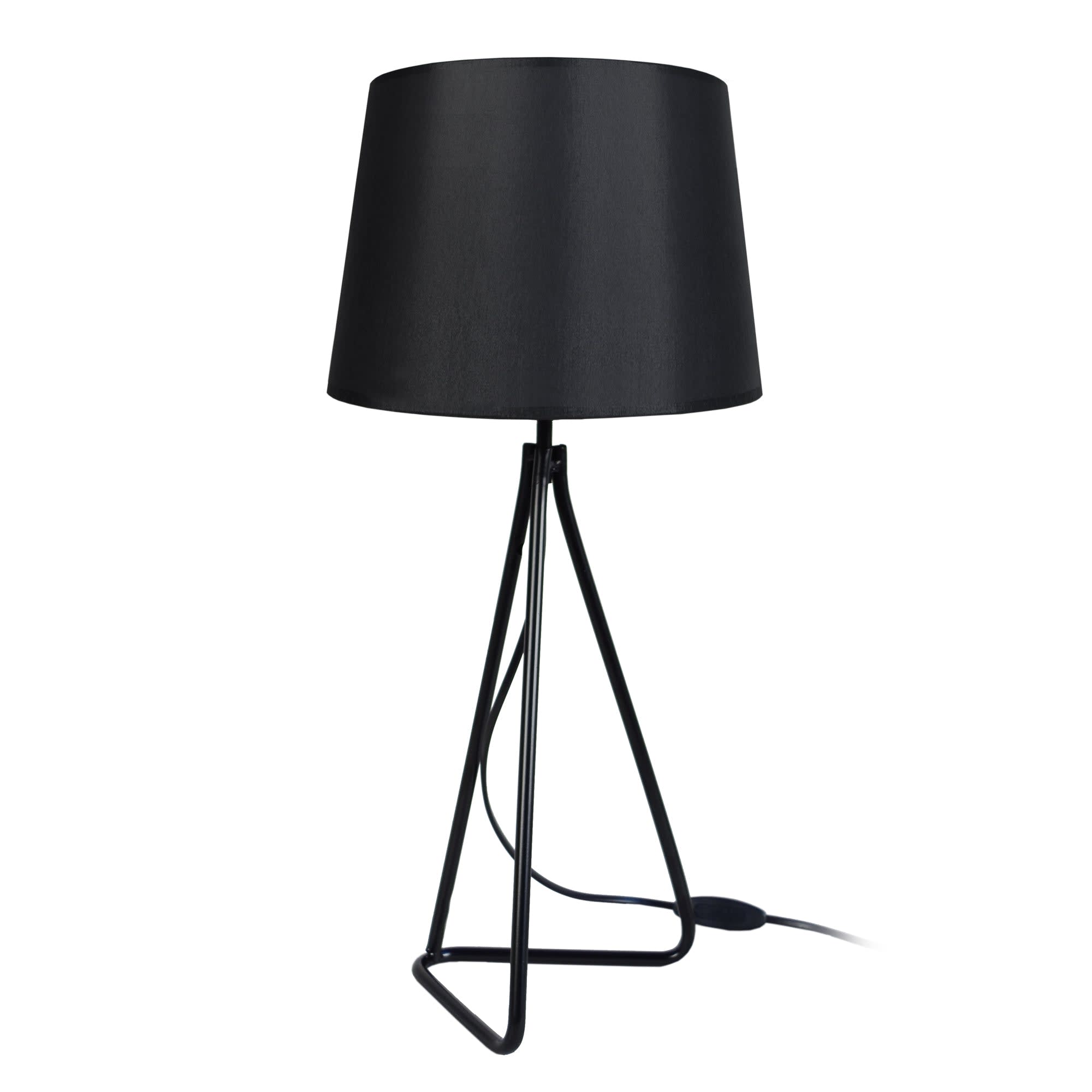 lampada da comodino metallo nero PIED TRIANGLE