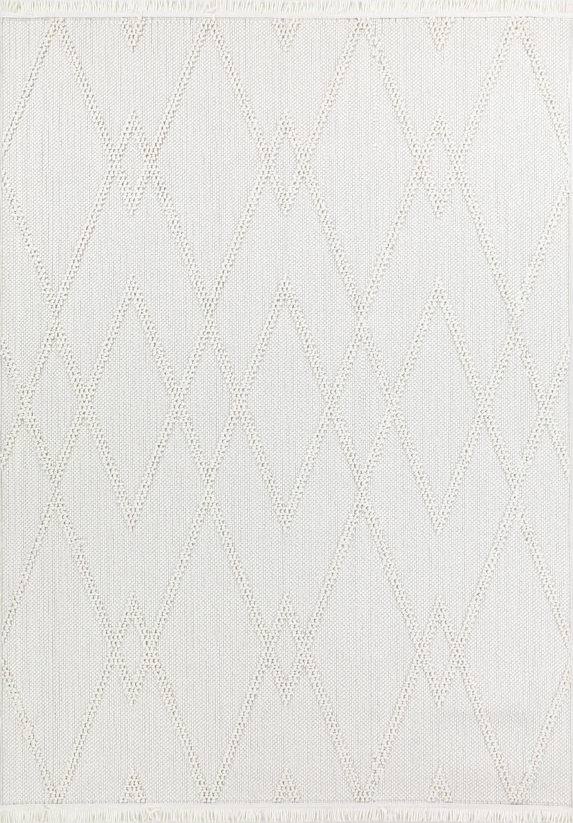 Tapis Salon blanc Motif Losange en relief 160x230 BALI