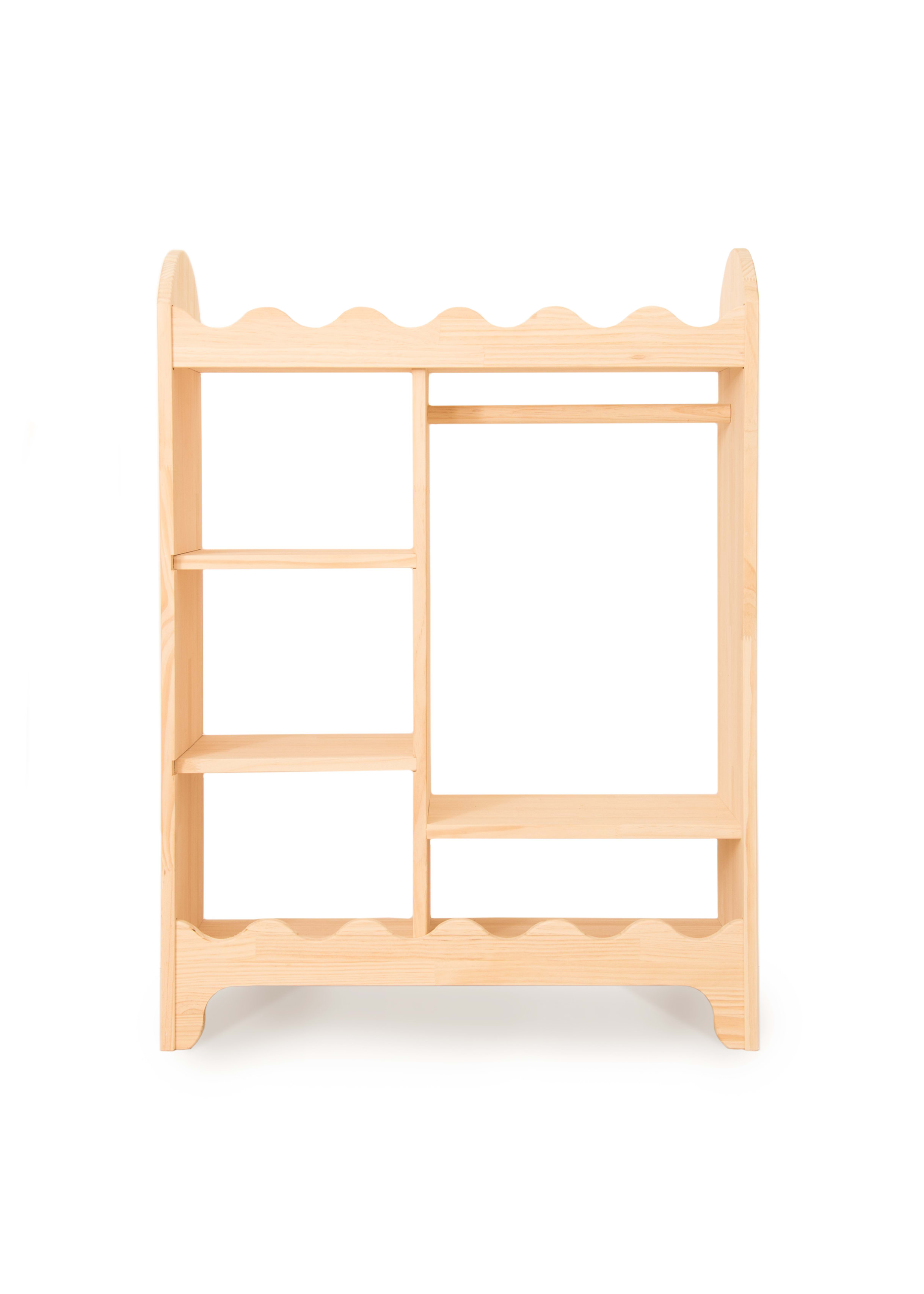 Closet Montessori De Madera De Pino mueble infantil 2 piezas