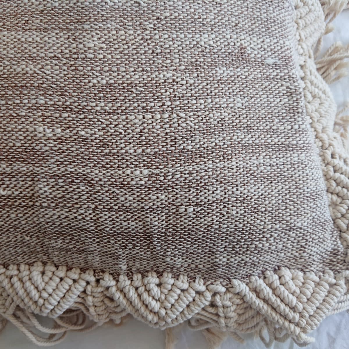 Fodera per cuscino con frange, beige 30x50 cm KIVI