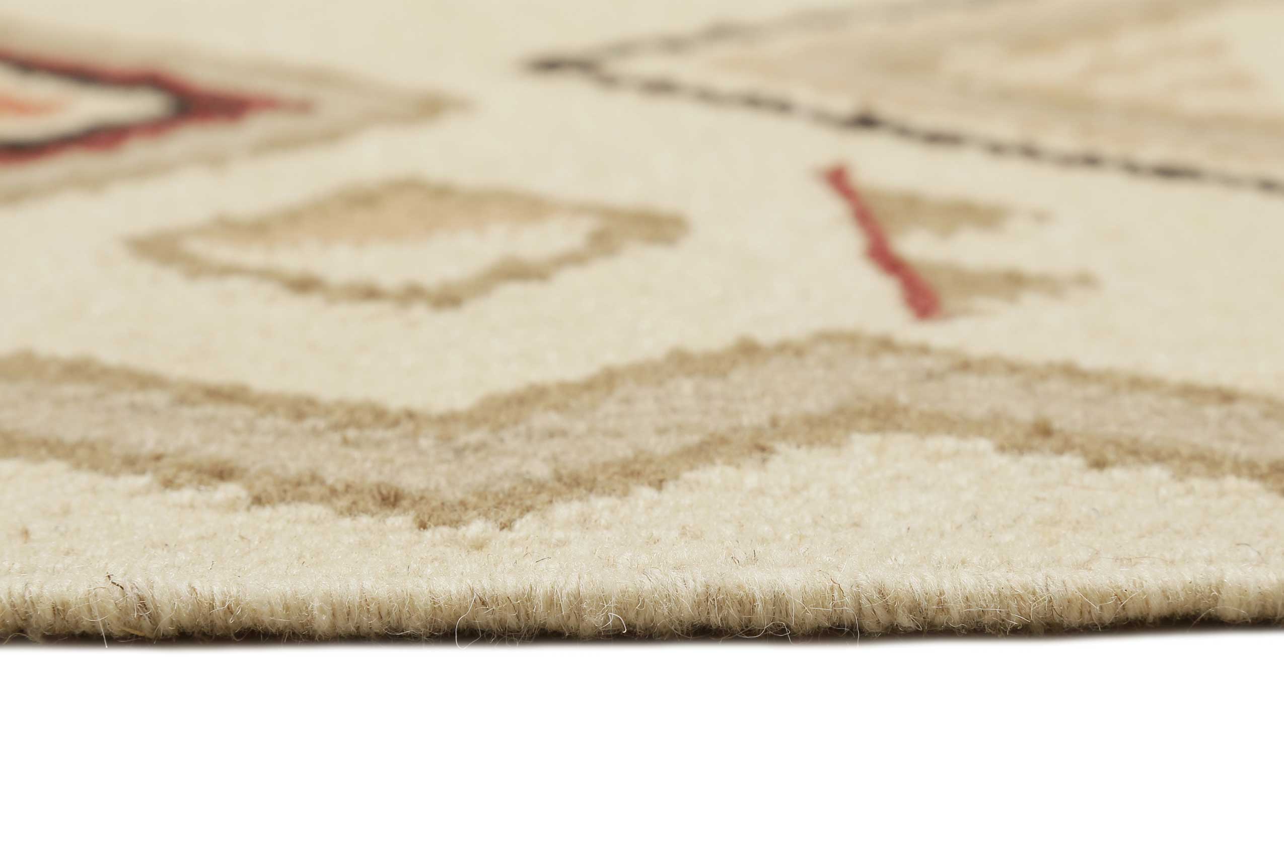 Tappeto etnico lana e cotone sfumature di marrone /beige 160x230 BRIONNE