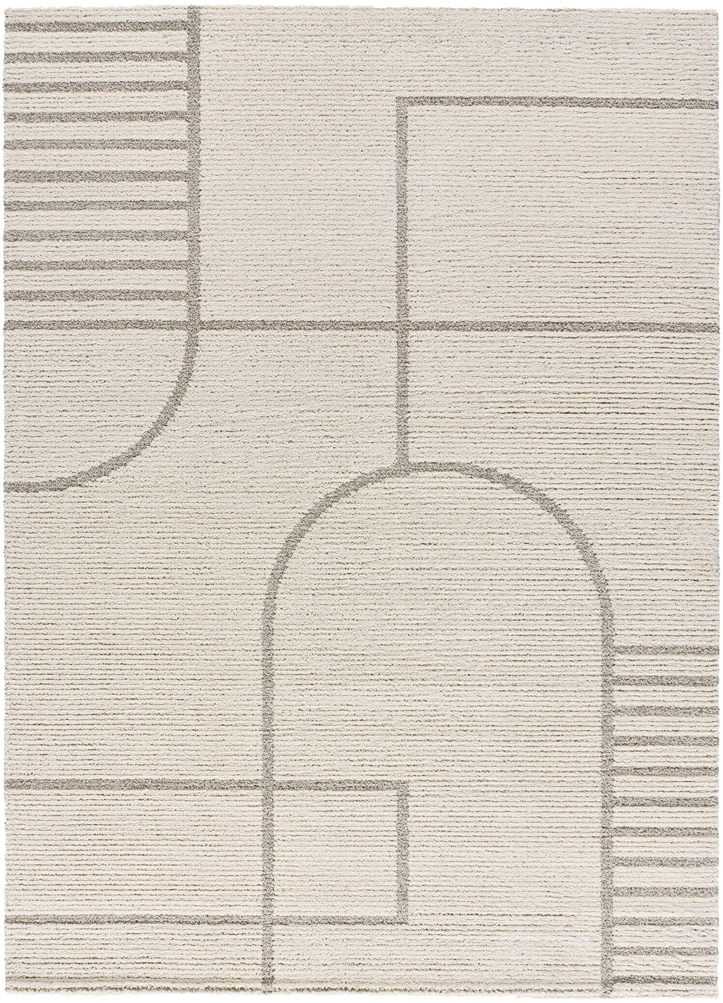 Tappeto in stile scandinavo in rilievo beige, 160X230 cm SNOWY