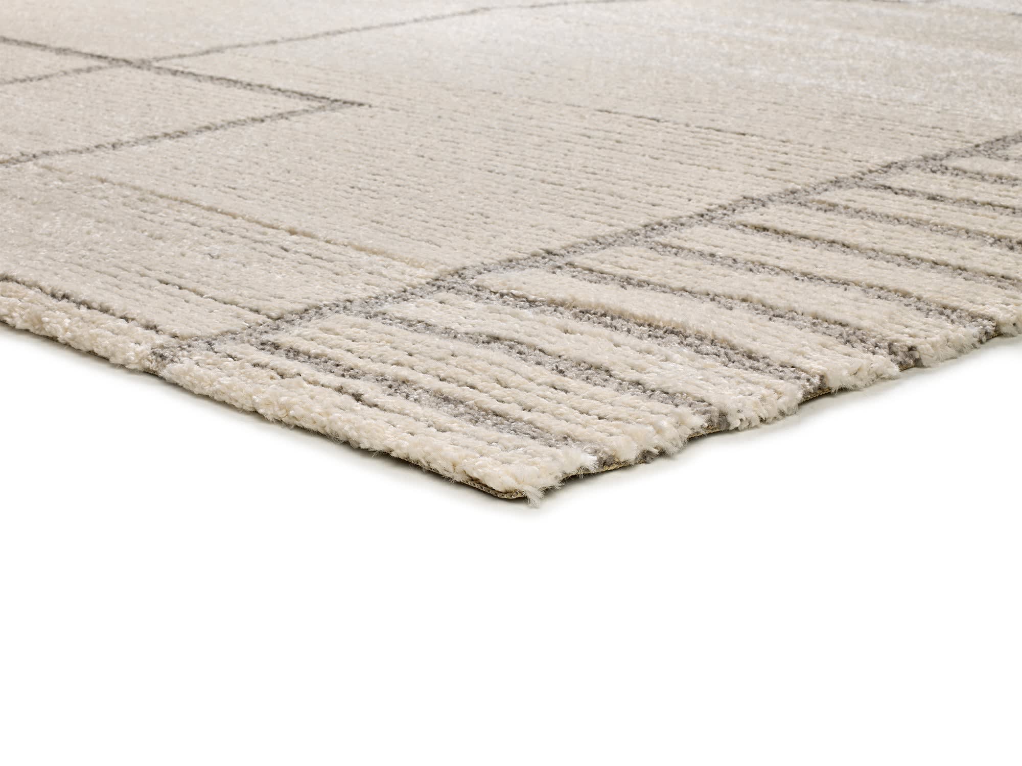 Tappeto in stile scandinavo in rilievo beige, 160X230 cm SNOWY