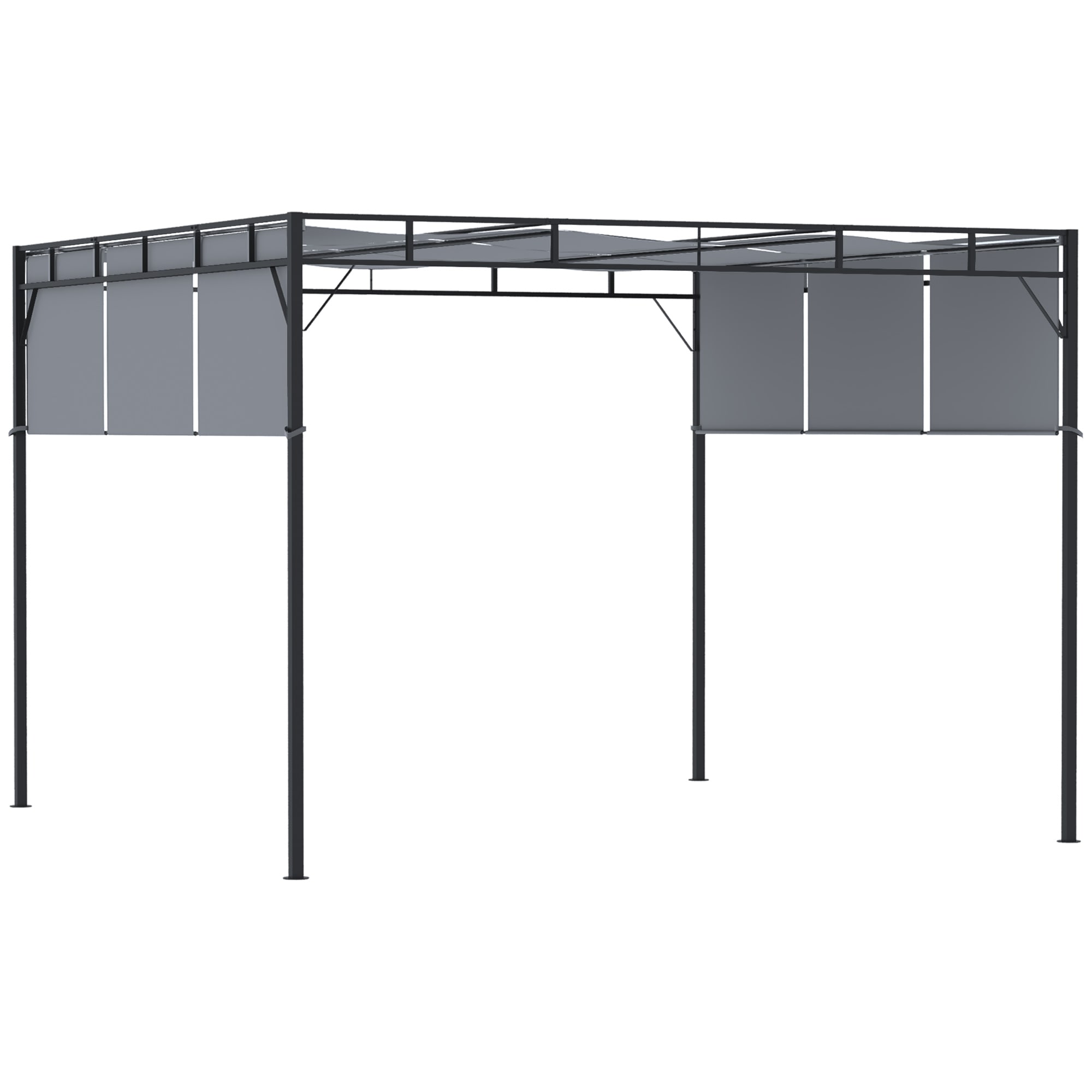 Pavillon rectangulaire métallique - noir